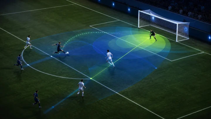 Visualización conceptual de una ocasión de gol en fútbol